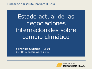 Las negociaciones internacionales sobre CC V Gutman FTDT 2012