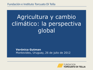 Agricultura y CC Perspectiva global V Gutman FTDT 2012