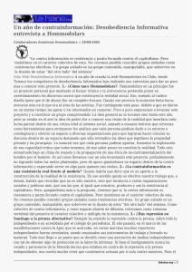 Un a&ntilde;o de contrainformaci&oacute;n: Desobediencia Informativa entrevista a Hommodolars