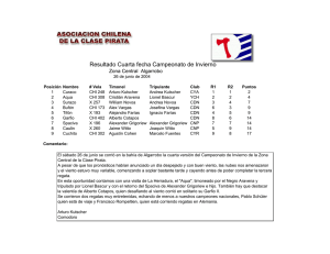 Resultado Cuarta fecha Campeonato de Invierno Zona Central  Algarrobo