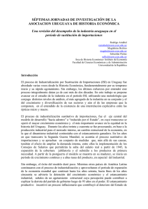 Una revisión al desempeño de la industria uruguaya en el período de sustitución de importaciones