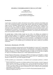 Dictadura y neoliberalismo en Uruguay (1973-1985)