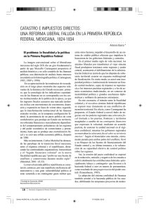 "Catastro en impuestos directos: una reforma liberal fallida en la primera república federal mexicana (1824-1834)"