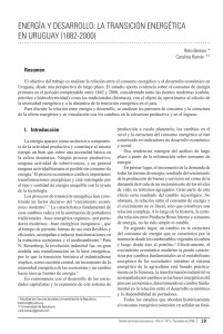 " Energía y Desarrollo: La transición energética en el Uruguay (1882-2000)"