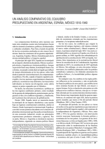 "Un análisis comparativo del equilibrio presupuestario en Argentina, España, México 1810-1940"