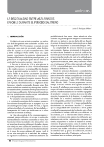 La desigualdad entre asalariados en Chile durante el período salitrero"