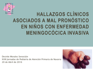 3. Hallazgos clínicos asociados a mal pronóstico en niños con enfermedad meningococica invasiva