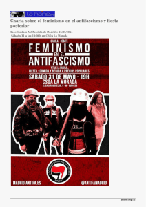 Charla sobre el feminismo en el antifascismo y fiesta posterior _______________