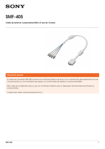 SMF-405 Cable de señal en componentes RGB a D-sub de 15...