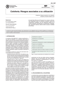 Nueva ventana:NTP 752: Colofonia. Riesgos asociados a su utilización (pdf, 115 Kbytes)