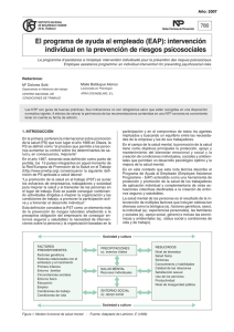 Nueva ventana:NTP 780: El programa de ayuda al empleado (EAP): intervención individual en la prevención de riesgos psicosociales (pdf, 143 Kbytes)