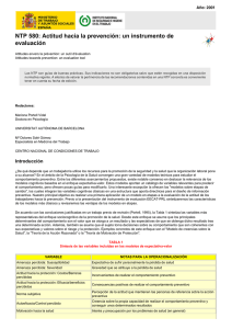 Nueva ventana:NTP 580: Actitud hacia la prevención: un instrumento de evaluación (pdf, 224 Kbytes)