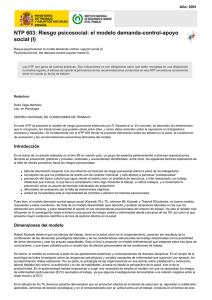 Nueva ventana:NTP 603: Riesgo psicosocial: el modelo demanda-control-apoyo social (I) (pdf, 391 Kbytes)