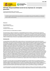 Nueva ventana:NTP 643: Responsabilidad social de las empresas (I): conceptos generales (pdf, 307 Kbytes)