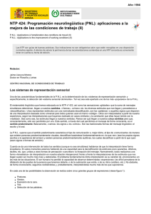 Nueva ventana:NTP 424: Programación neurolingüística (PNL): aplicaciones a la mejora de las condiciones de trabajo (II) (pdf, 403 Kbytes)