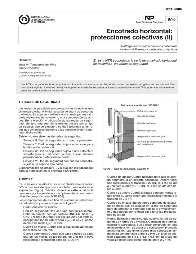 Nueva Ventana:NTP 804: Encofrado Horizontal:protecciones Colectivas (II ...