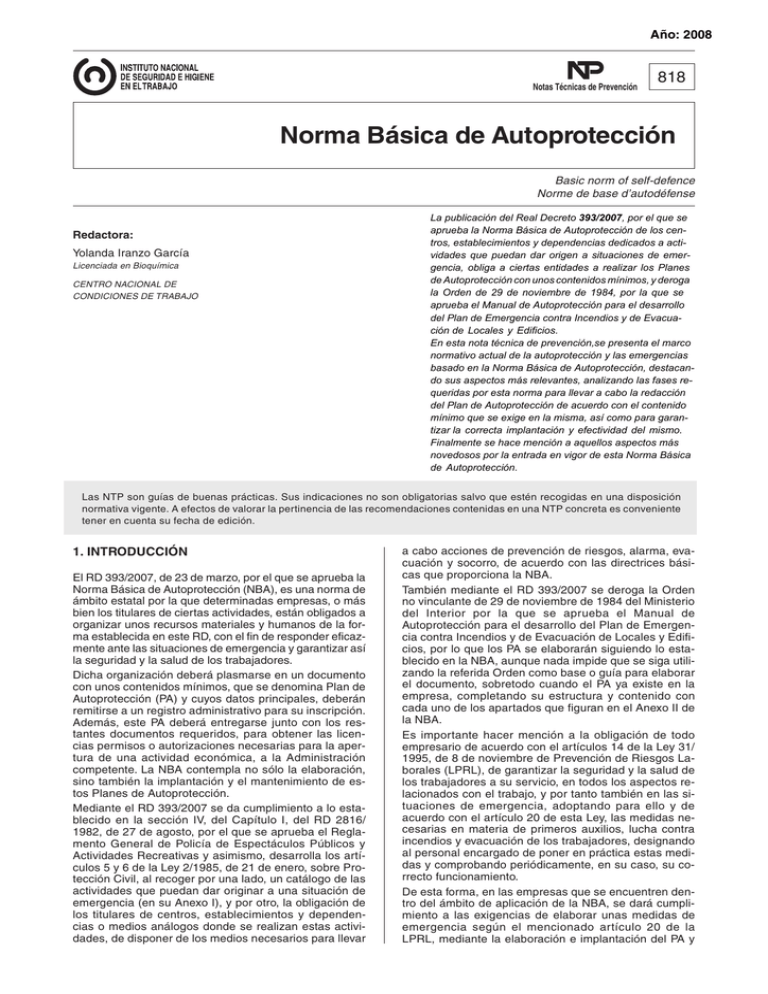 Nueva Ventana:NTP 818: Norma Básica De Autoprotección (pdf, 323 Kbytes)