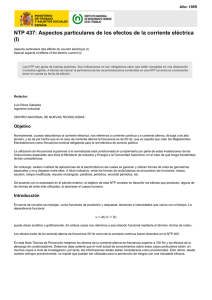 Nueva ventana:NTP 437: Aspectos particulares de los efectos de la corriente eléctrica (I) (pdf, 437 Kbytes)