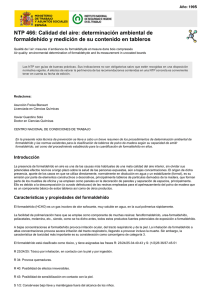 Nueva ventana:NTP 466: Calidad del aire: determinación ambiental de formaldehído y medición de su contenido en tableros (pdf, 200 Kbytes)