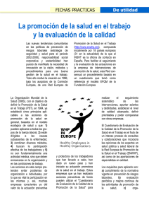 Enlace en nueva ventana: La promoción de la salud en el trabajo y la evaluación de la calidad - Año 2005. (FP rev 35)