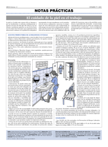 Enlace en nueva ventana: El cuidado de la piel en el trabajo - Año 2003 (NP erga-noticias 77)