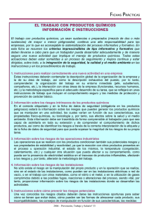 Enlace en nueva ventana: El trabajo con productos químicos. Información e instrucciones - Año 2004 (FP rev 33)