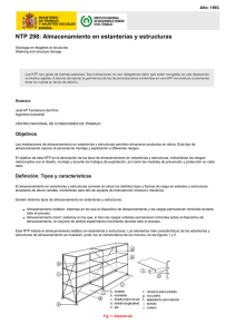 Nueva ventana:NTP 298: Almacenamiento en estanterías y estructuras (pdf, 377 Kbytes)