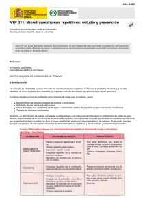 Nueva ventana:NTP 311: Microtraumatismos repetitivos: estudio y prevención (pdf, 241 Kbytes)