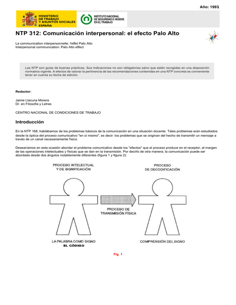 Nueva Ventana:NTP 312: Comunicación Interpersonal: El Efecto Palo Alto ...