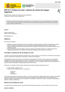 Nueva ventana:NTP 317: Fluidos de corte: criterios de control de riesgos higiénicos (pdf, 210 Kbytes)