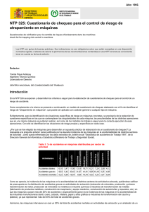 Nueva ventana:NTP 325: Cuestionario de chequeo para el control de riesgo de atrapamiento en máquinas (pdf, 546 Kbytes)