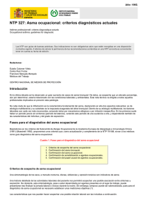 Nueva ventana:NTP 327: Asma ocupacional: criterios diagnósticos actuales (pdf, 301 Kbytes)