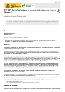 Nueva ventana:NTP 337: Control de fugas en almacenamientos de gases licuados tóxicos (I) (pdf, 351 Kbytes)