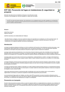 Nueva ventana:NTP 363: Prevención de fugas en instalaciones (I): seguridad en proyecto (pdf, 243 Kbytes)