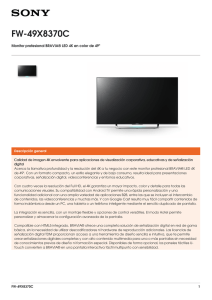 FW-49X8370C Monitor profesional BRAVIA® LED 4K en color de 49&#34;