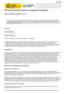 Nueva ventana:NTP 163: Exposición laboral a compuestos citostáticos (pdf, 216 Kbytes)