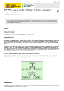 Nueva ventana:NTP 179: La carga mental del trabajo: definición y evaluación (pdf, 355 Kbytes)