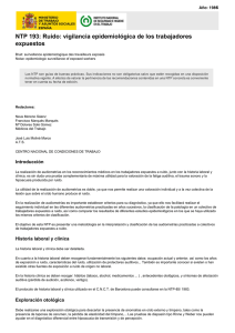 Nueva ventana:NTP 193: Ruido: vigilancia epidemiológica de los trabajadores expuestos (pdf, 269 Kbytes)