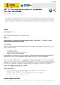 Nueva ventana:NTP 199: Reconocimientos médicos de trabajadores expuestos a plaguicidas (pdf, 254 Kbytes)