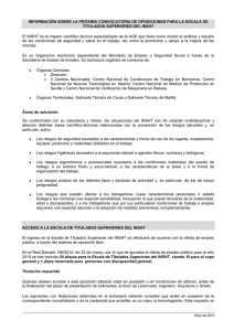 Nueva ventana:Información sobre la próxima convocatoria de oposiciones para la escala de titulados superiores del INSHT (pdf, 115 Kbytes)