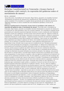 Reforma Constitucional en Venezuela: ¿Avance hacia el