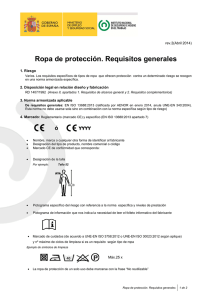 Nueva ventana:Ropa de protección. Requisitos generales (pdf, 60 Kbytes)