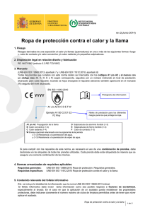 Nueva ventana:Ropa de protección contra el calor y la llama (pdf, 123 Kbytes)