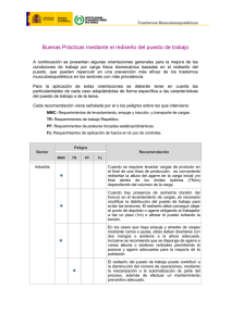 Nueva ventana:Buenas prácticas mediante el rediseño del puesto de trabajo. INSHT (pdf, 97 Kbytes)