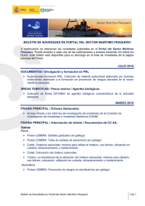 Nueva ventana:Boletín de novedades en Portal del Sector Marítimo Pesquero (pdf, 82 Kbytes)