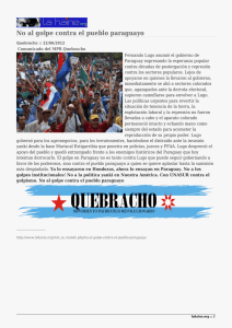 No al golpe contra el pueblo paraguayo