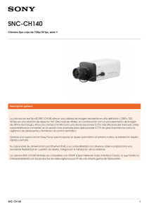 SNC-CH140 Cámara tipo caja de 720p/30 fps, serie V