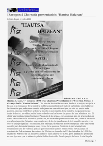 [Zaragoza] Charrada presentazión &#34;Hautsa Haizean&#34;