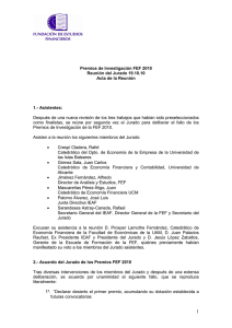 Descargue el Fallo de los Premios de Investigación y Estudio FEF 2010