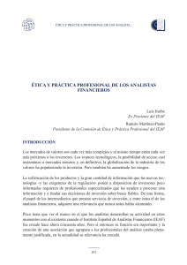 &Eacute;tica y Pr&aacute;ctica de Analistas Financieros